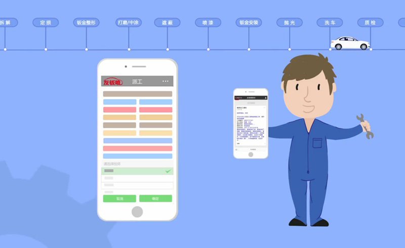 互聯(lián)網(wǎng)汽修應(yīng)用MG動畫制作